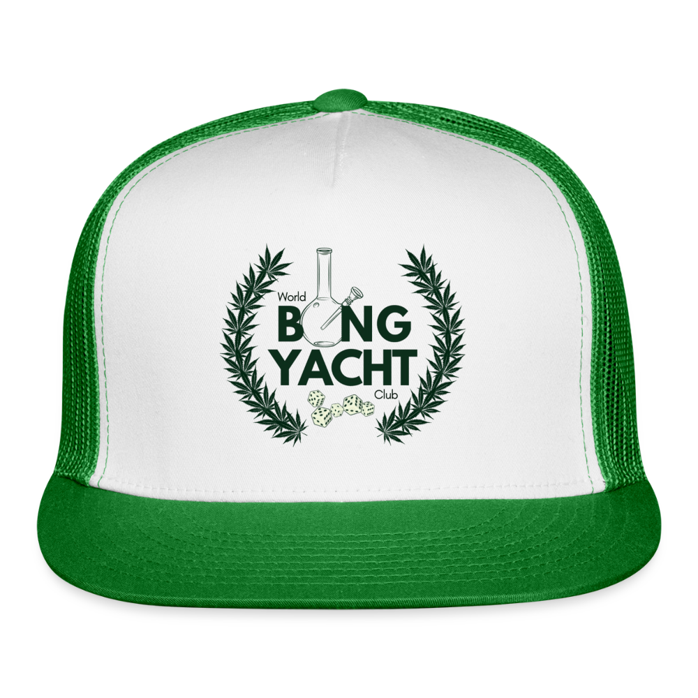 WBYC Official Logo Trucker Hat - white/kelly green